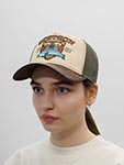 Бейсболка STETSON арт. 7761103 TRUCKER CAP WILD LIFE (бежевый / коричневый)